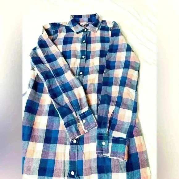 Tommy Hilfiger Long Sleeve Plaid Collared Dress Size Medium - Picture 4 of 9